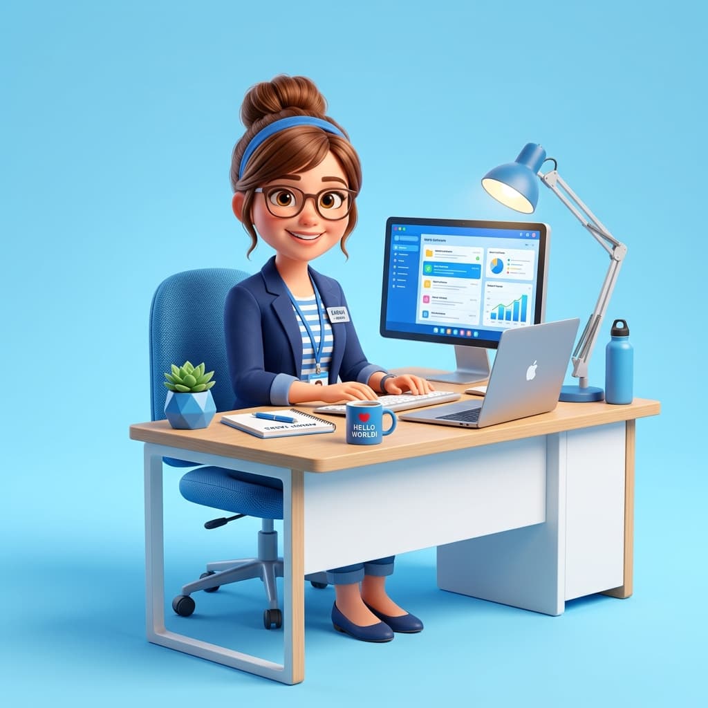 Admin Workspace 3D Character